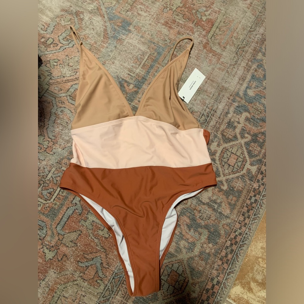 Vero Modo one piece swimsuit - baked clay